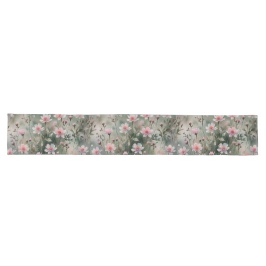 Chemin De Table Long Jolies Fleurs Sauvages (Horizontal)