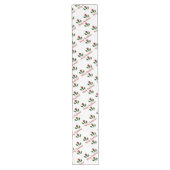 Chemin De Table Long Jolly Abstrait Roses rouges et Holiday Holly (Devant)