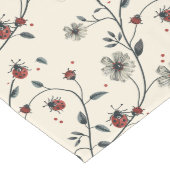 Chemin De Table Long Jouer Ladybugs et Fleurs (Coin)