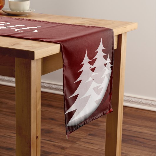 Chemin De Table Long Joyeux Noël avec les arbres de Noël (In Situ)
