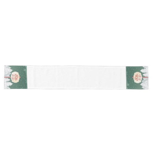 Chemin De Table Long Joyeux Noël et Bonne Année (Horizontal)