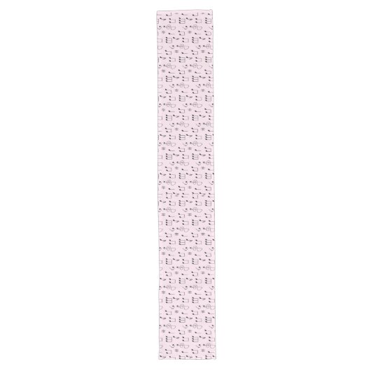 Chemin De Table Long Just Noté Rose (Devant)