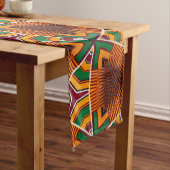 Chemin De Table Long Kente Géométrie Kwanzaa Afrocentric (In Situ)