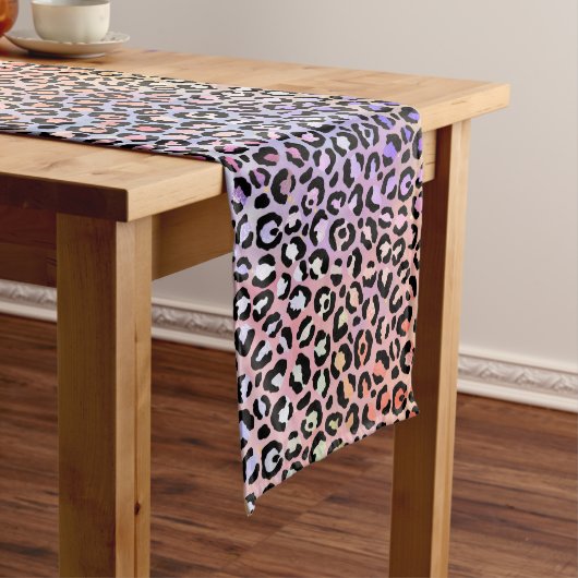 Chemin De Table Long La Série Iridescent Leopard Design 7 (In Situ)