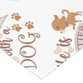 Chemin De Table Long La vie est meilleure avec un chien citation drôle (Coin)