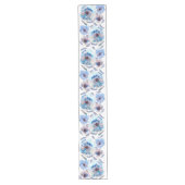 Chemin De Table Long Le bleu fleurit l'aquarelle (Devant)