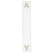 Chemin De Table Long Le Phoenix vert se lève en blanc (Devant)