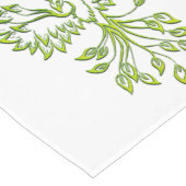 Chemin De Table Long Le Phoenix vert se lève en blanc (Coin)