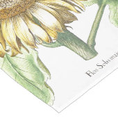 Chemin De Table Long Le tournesol botanique fleurit le coureur floral (Coin)