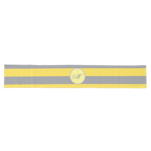Chemin De Table Long Light Yellow and Soft Gray Customize (Horizontal)