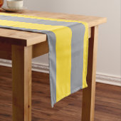 Chemin De Table Long Light Yellow and Soft Gray Customize (In Situ)