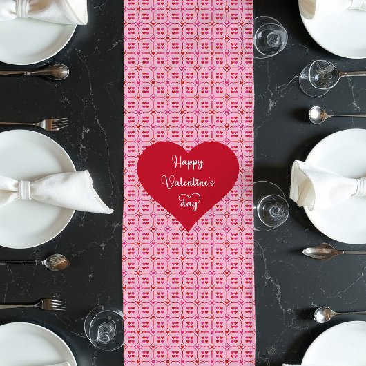 Chemin De Table Long Love Hearts Table Runner Sweet Valentine Gift