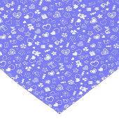 Chemin De Table Long Luxe Moderne Élégant Amour Bleu Coeur (Coin)