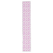 Chemin De Table Long Luxe Moderne Élégant Amour Rose Coeur (Devant)