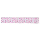 Chemin De Table Long Luxe Moderne Élégant Amour Rose Coeur (Horizontal)