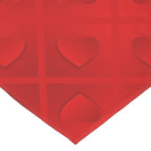 Chemin De Table Long Luxe Moderne Elégant Coeur Rouge (Coin)