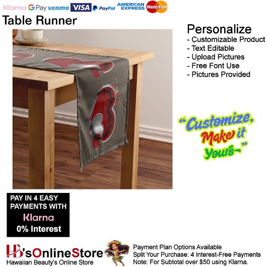 Chemin De Table Long Magie cardiaque Brown Table Runner Linge de maison