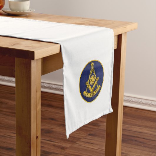 Chemin De Table Long Maître passé Freemason Masonic Masonic Compas (In Situ)