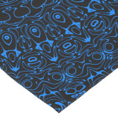 Chemin De Table Long Mandala bleu azur avec symétrie hypnotique (Coin)