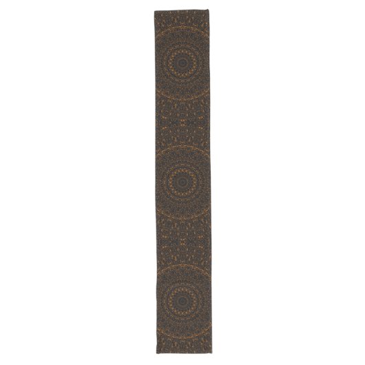 Chemin De Table Long Mandala Brown rustique au charme occidental (Devant)