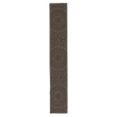 Chemin De Table Long Mandala Brun Rustique au Charme Occidental (Devant)