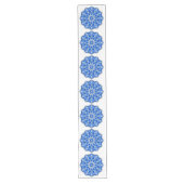 Chemin De Table Long Mandala en bleu (Devant)