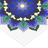 Chemin De Table Long Mandala Motif 02 en bleu foncé (Coin)