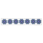 Chemin De Table Long Mandala Motif 02 en bleu foncé (Horizontal)