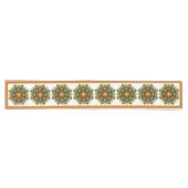 Chemin De Table Long Mandala Motif 2002 en longueur de table jaune et b (Horizontal)