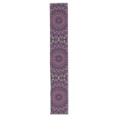 Chemin De Table Long Mandala Rose rose et noir à géométrie florale (Devant)