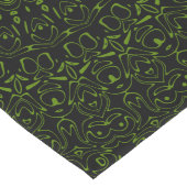 Chemin De Table Long Mandala vert Avocado avec symétrie géométrique (Coin)