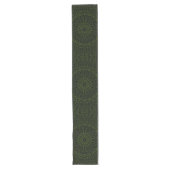 Chemin De Table Long Mandala Vert Avocat avec Symétrie Géométrique (Devant)