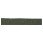 Chemin De Table Long Mandala Vert Avocat avec Symétrie Géométrique (Horizontal)