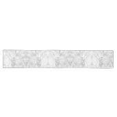 Chemin De Table Long Marbre blanc et gris simple | (Horizontal)