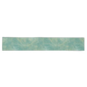Chemin De Table Long marbre vert abstrait (Horizontal)