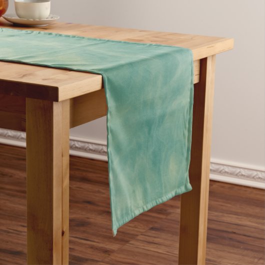 Chemin De Table Long marbre vert abstrait (In Situ)