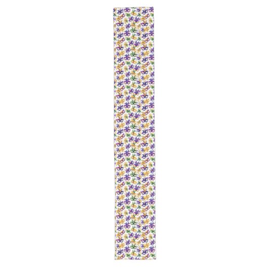 Chemin De Table Long Mardi Gras Print (Devant)