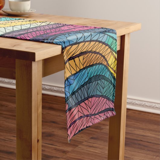 Chemin De Table Long Marée mosaïque (In Situ)