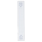 Chemin De Table Long Mariage Moderne Élégant Rayures Blanches Bleu Scri (Devant)