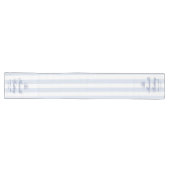 Chemin De Table Long Mariage Moderne Élégant Rayures Blanches Bleu Scri (Horizontal)