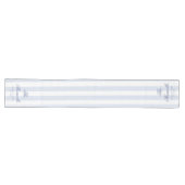 Chemin De Table Long Mariage Moderne Élégant Rayures Blanches Bleu Scri (Horizontal)