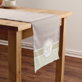 Chemin De Table Long Mauve & Sable Monogramme (In Situ)