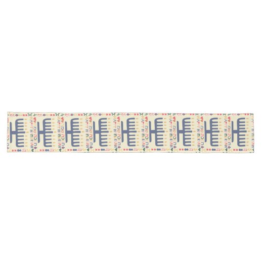Chemin De Table Long Menorah de Hanouka (Horizontal)