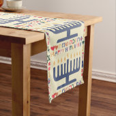 Chemin De Table Long Menorah de Hanouka (In Situ)
