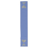 Chemin De Table Long Menorah Table Runner Blue Gold (Devant)