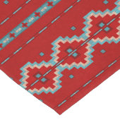 Chemin De Table Long Mésas Sud-Ouest Rouge & Turquoise (Coin)