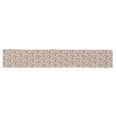 Chemin De Table Long Mocha Mousse - Fleur de coton (Horizontal)