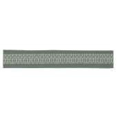Chemin De Table Long Modern Green Runner with Intricate White Design (Horizontal)