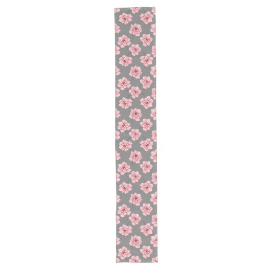 Chemin De Table Long Modern Pink Rose Table Runner (Devant)
