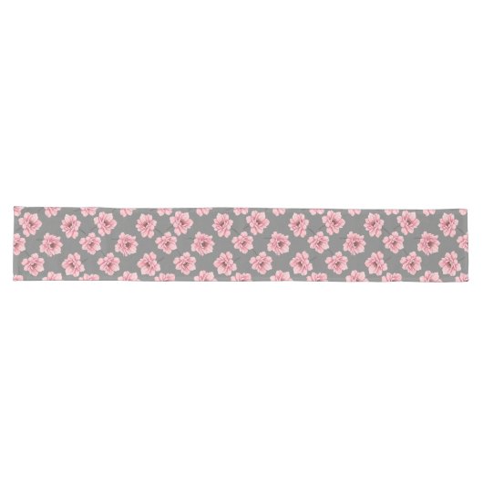 Chemin De Table Long Modern Pink Rose Table Runner (Horizontal)